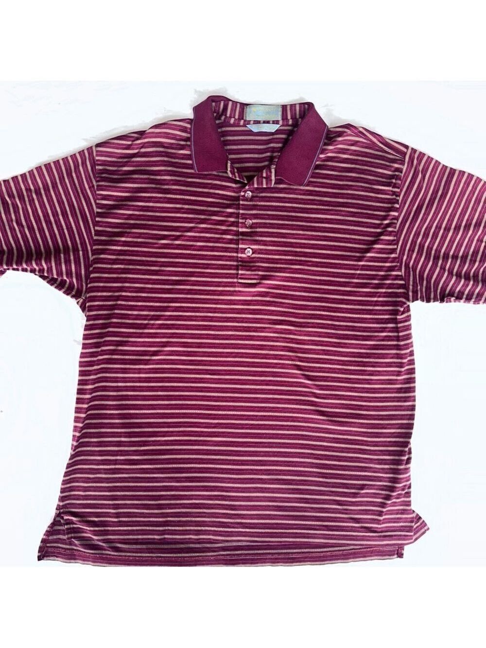 Men’s Large Descente International Collection Egyptian Cotton SS Polo Golf Shirt